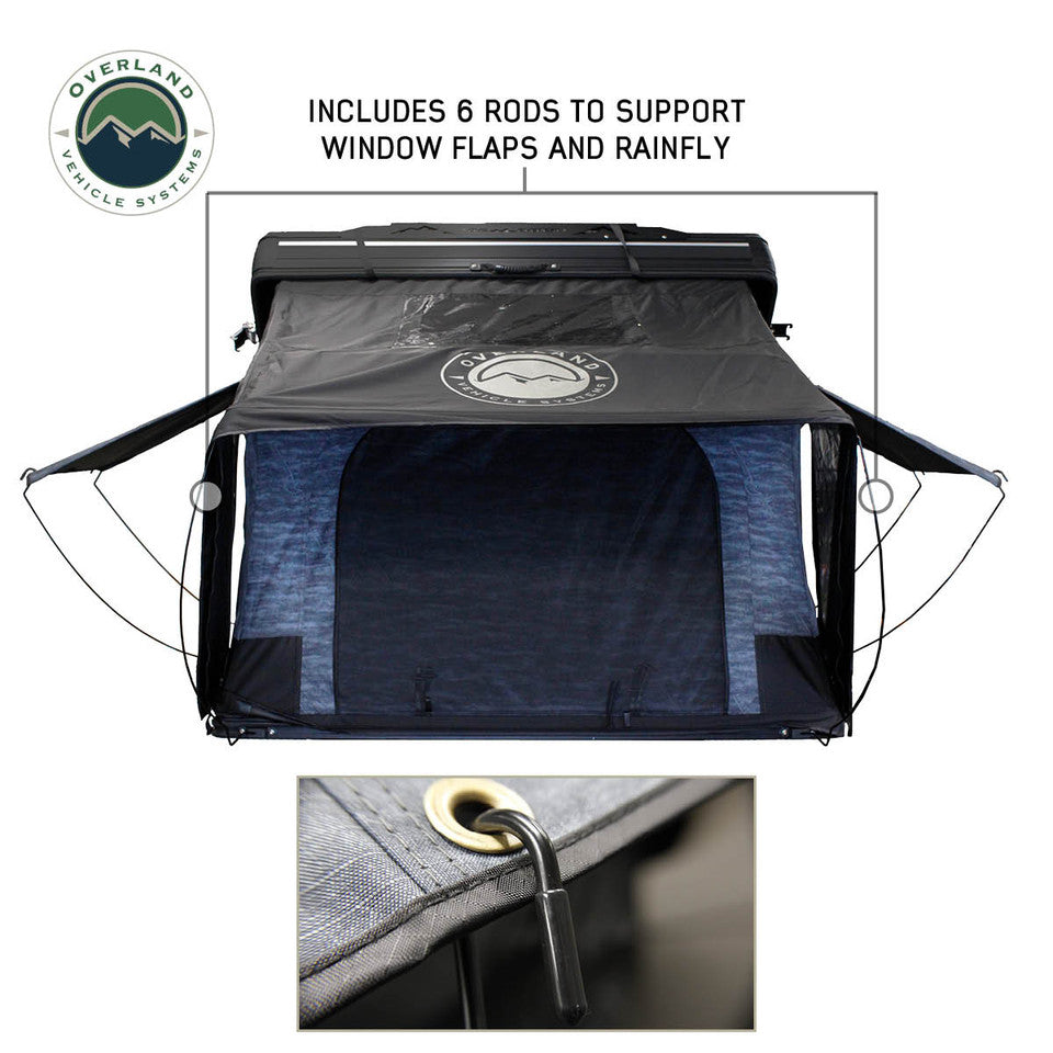 Overland Vehicle Systems XD Everest Cantilever Aluminum Roof Top Tent - Grey Body & Black Rainfly 18489902