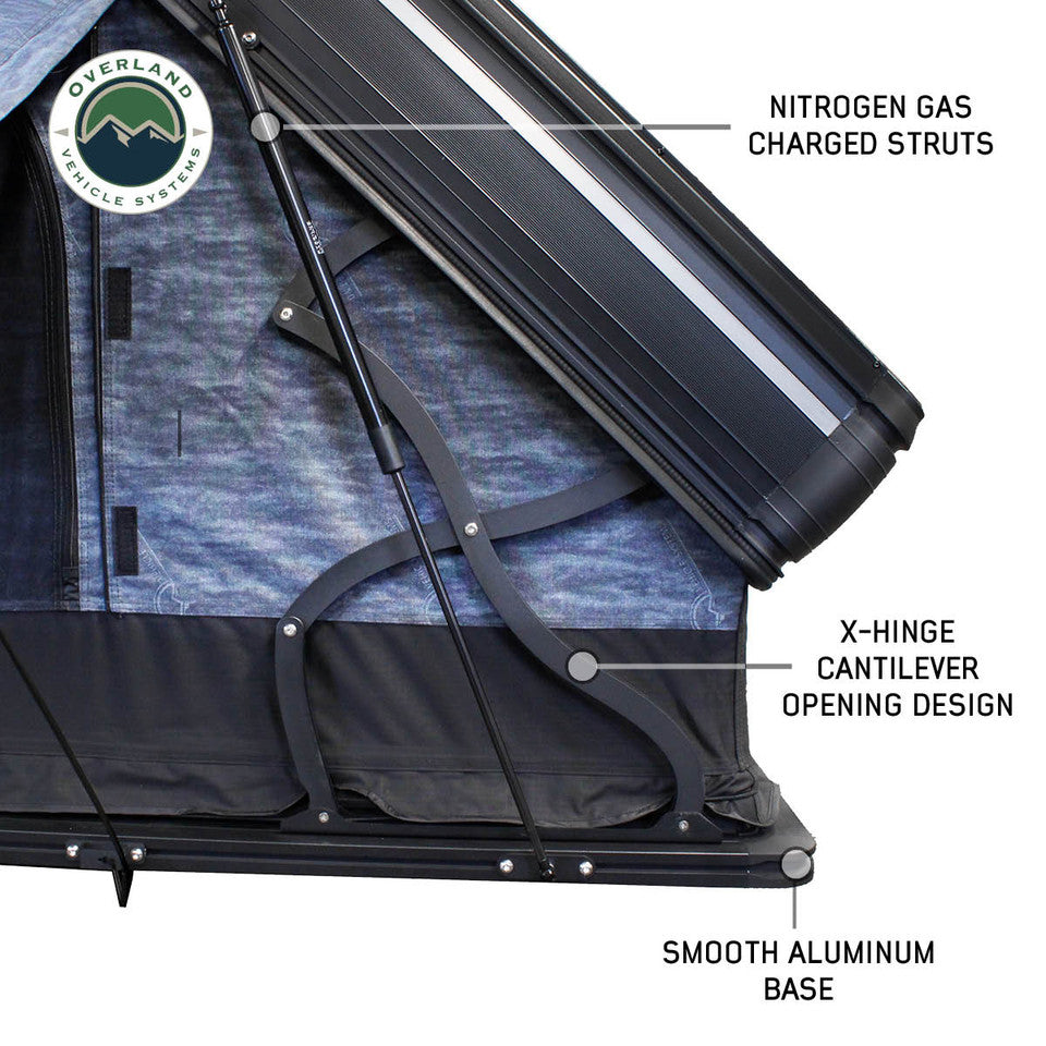 Overland Vehicle Systems XD Everest Cantilever Aluminum Roof Top Tent - Grey Body & Black Rainfly 18489902