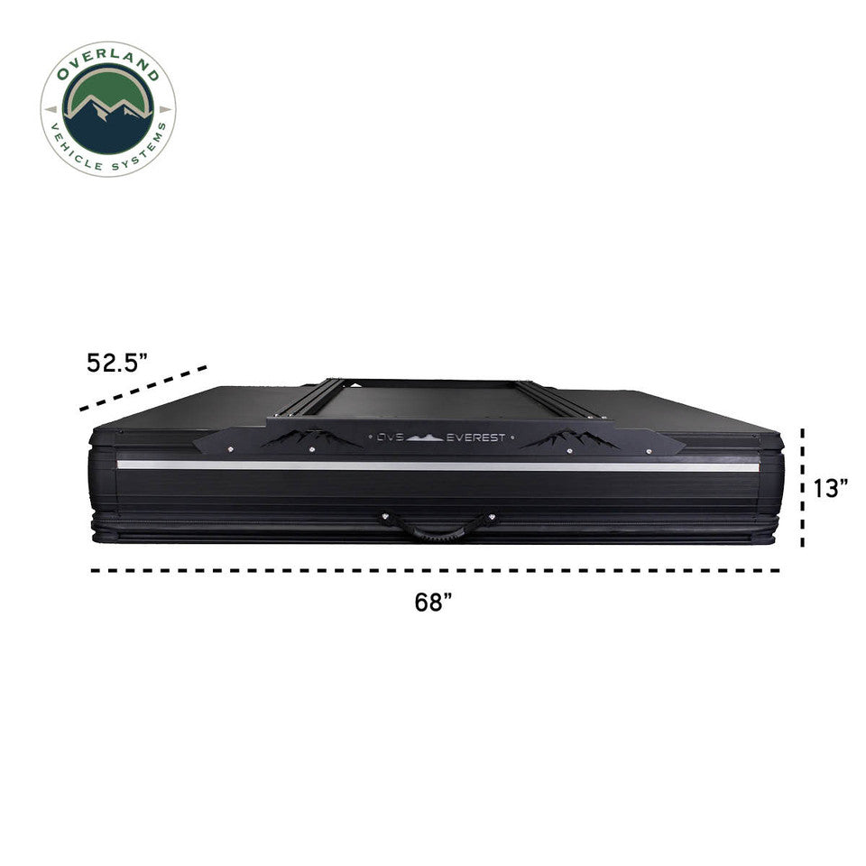 Overland Vehicle Systems XD Everest Cantilever Aluminum Roof Top Tent - Grey Body & Black Rainfly 18489902