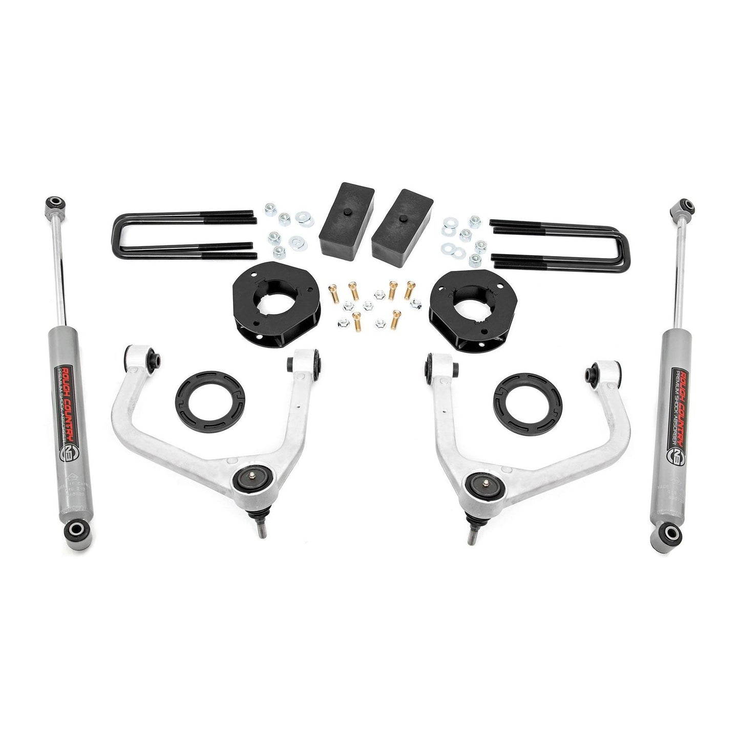 Rough Country Strut Spacers w/N3 Rear Shocks 3.5 Inch Lift Kit I 22630