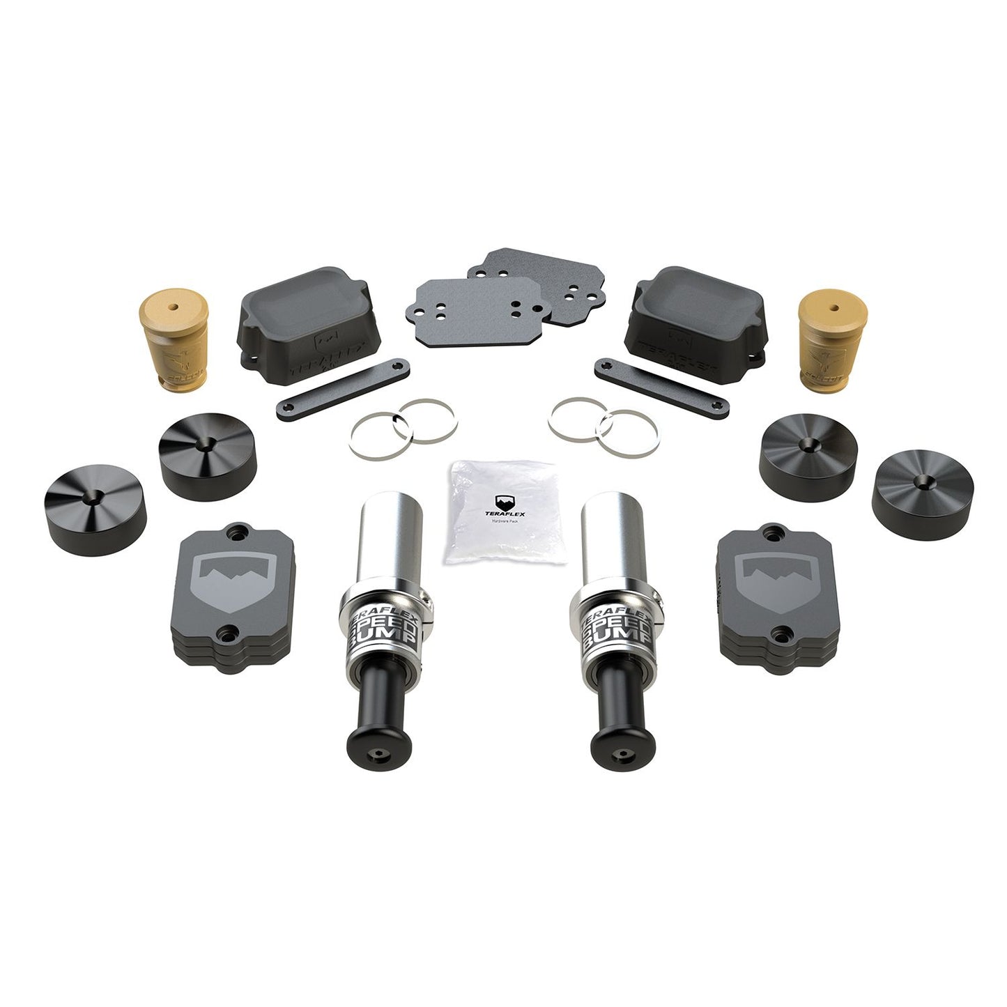 TeraFlex | 18-Up Wrangler JL 2 Door2 Inch-Stroke SpeedBump & Progressive Bump Stop Kit 2.5-3.5 Inch Lift TeraFlex | 1958352