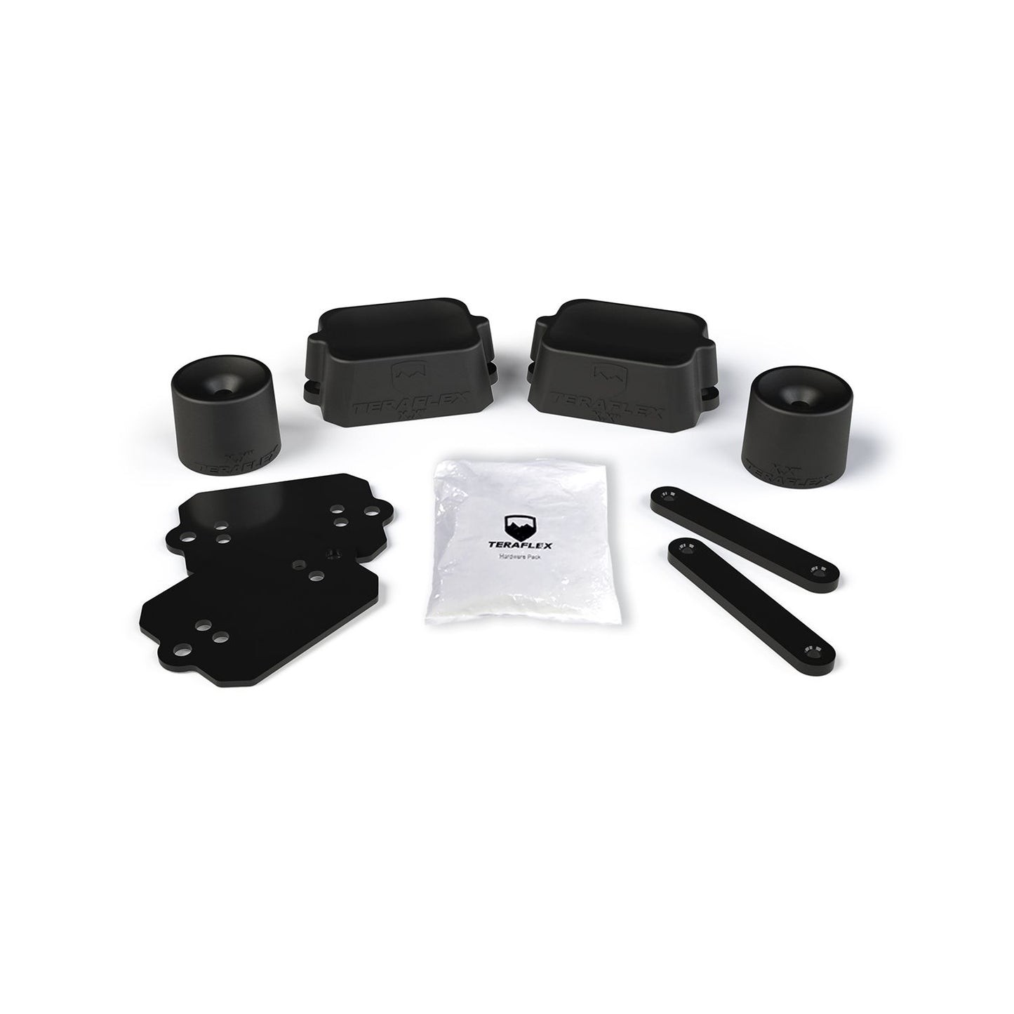 TeraFlex | 18-Up Wrangler JL 2 Door2 Inch Bump Stop Strike Pad Extension Kit Front & Rear TeraFlex | 1959500