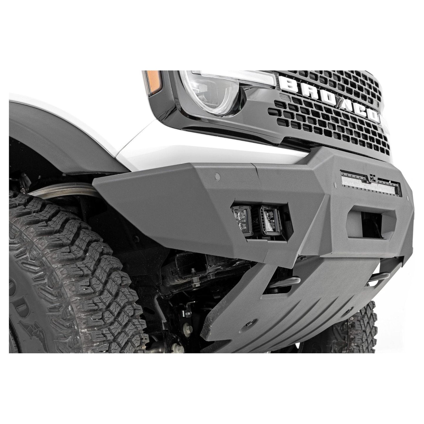 Rough Country with 20" Black Series | Black Series Amber DRL Cubes Front Bumper I 51075