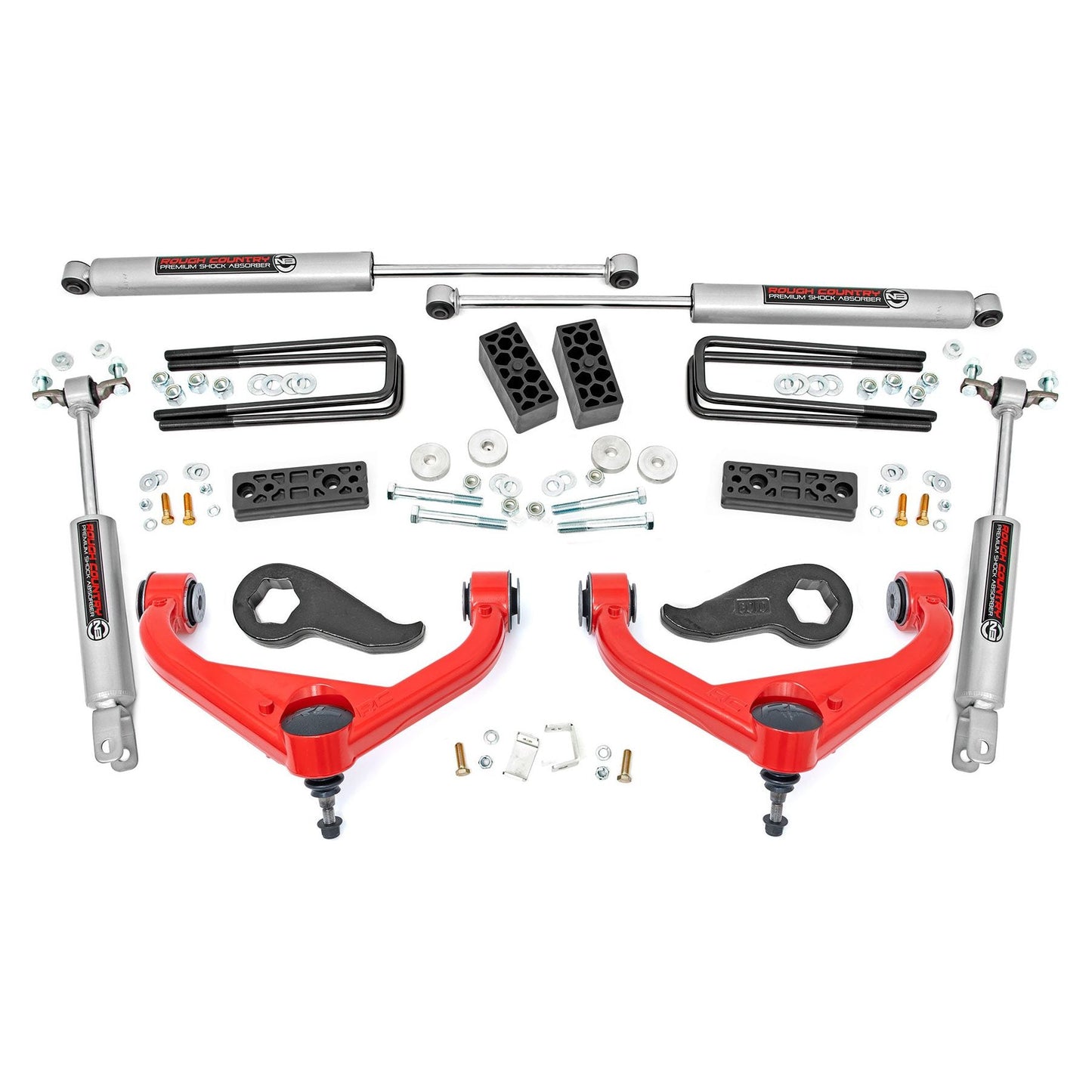 Rough Country Premium N3 3 Inch Lift Kit I 95630RED