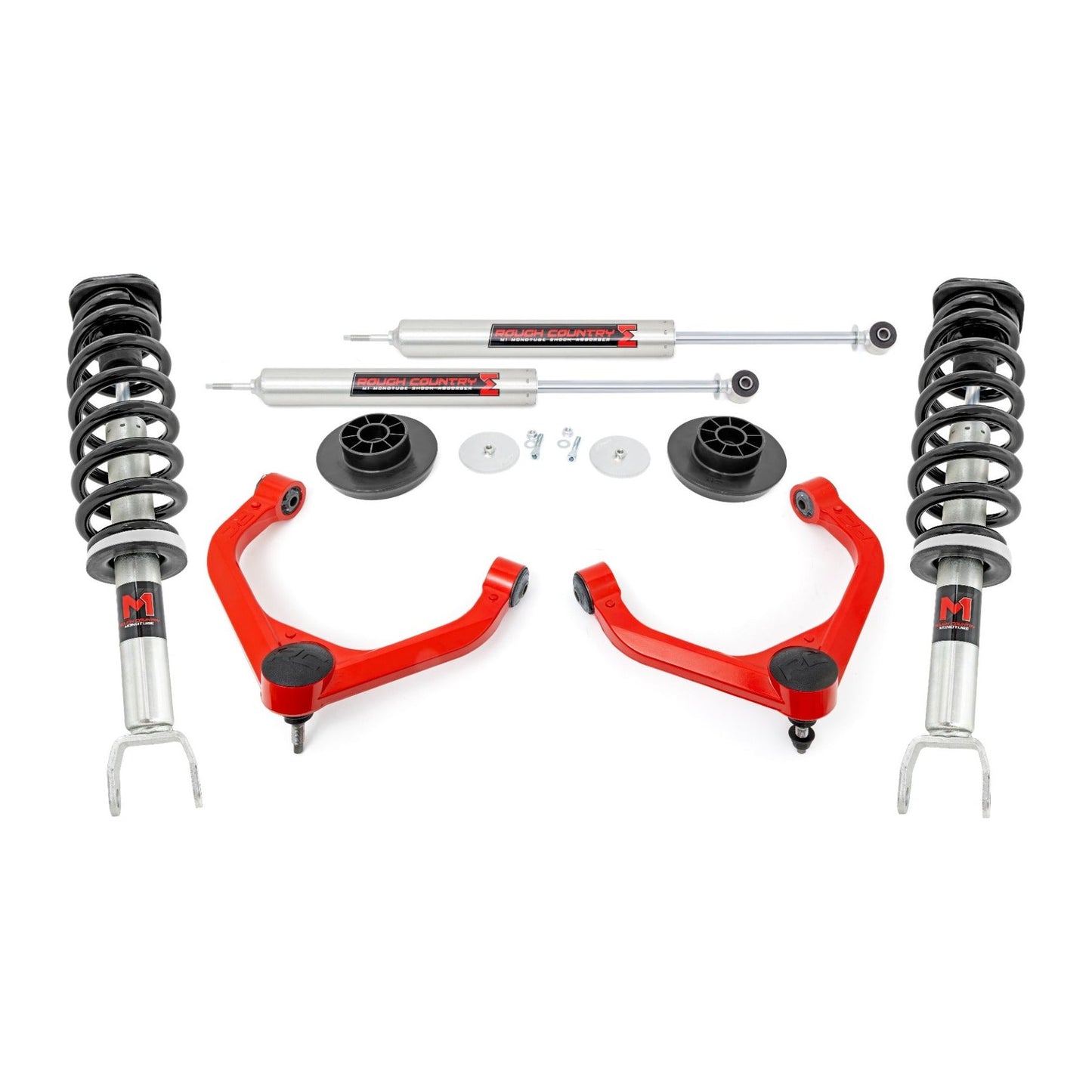 Rough Country M1 Struts w/M1 Rear Shocks 3.5 Inch Lift Kit I 31440RED