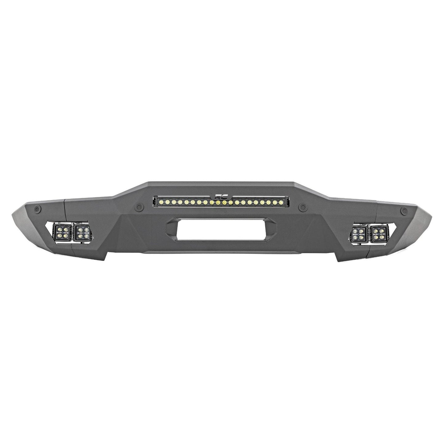 Rough Country with 20" Black Series White DRL | Black Series White DRL Cubes Front Bumper I 51074