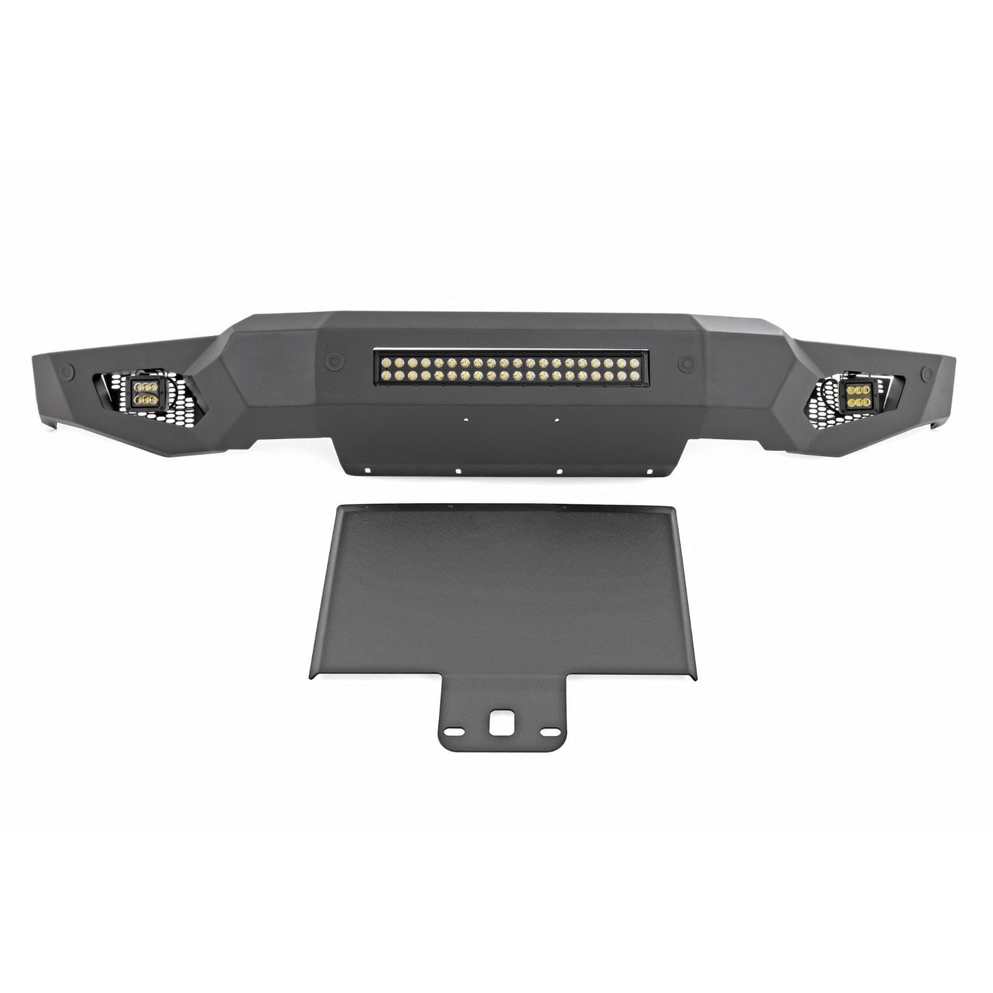 ROUGH COUNTRY High Clearance Front Bumper | LED Lights & Skid Plate | Ford F-150 (21-23) | 10809A