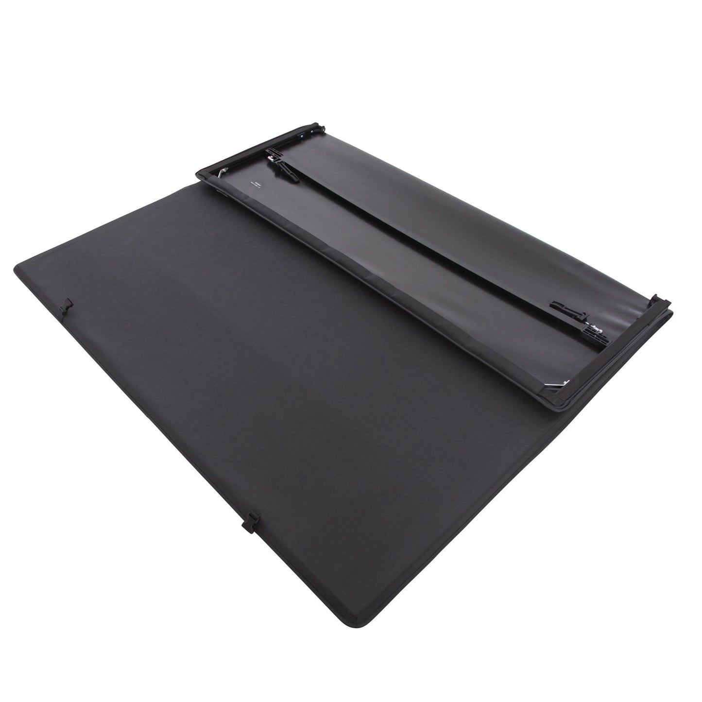 Smittybilt Smart Cover Trifold Tonneau Cover Vinyl Black Folding Tonneau Cover Incl. Cargo Net I 2620011