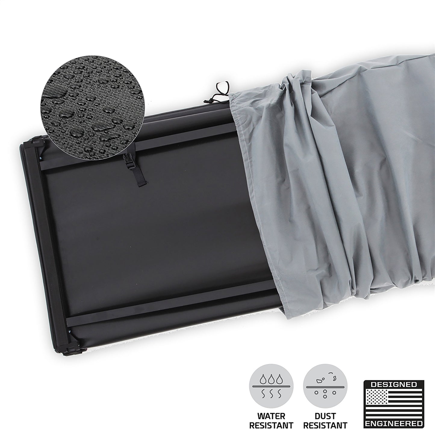 Smittybilt Smart Cover Trifold Tonneau Cover Incl. Cargo Net Black I 2620032
