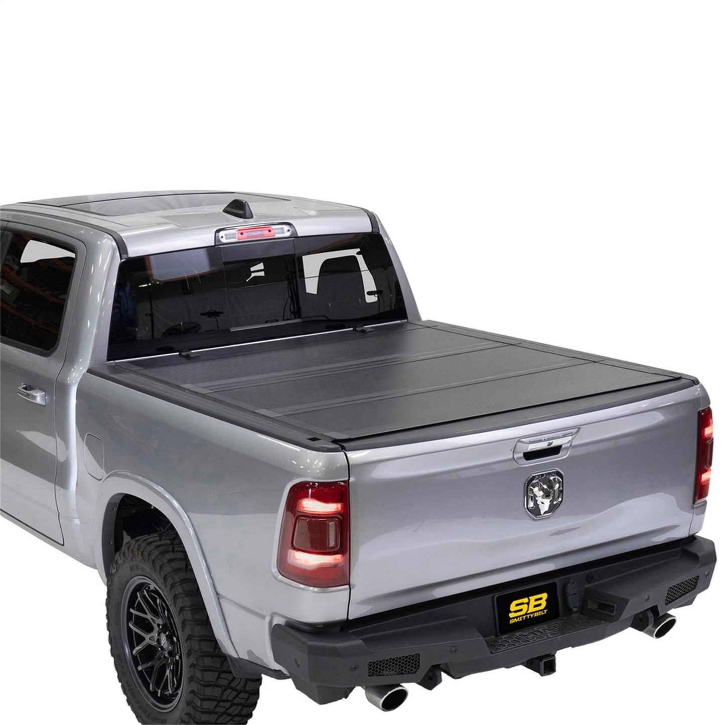 Smittybilt Bed Guard Tonneau Cover Direct Fit Black Aluminum Hard Folding Hardware Included I 2720001
