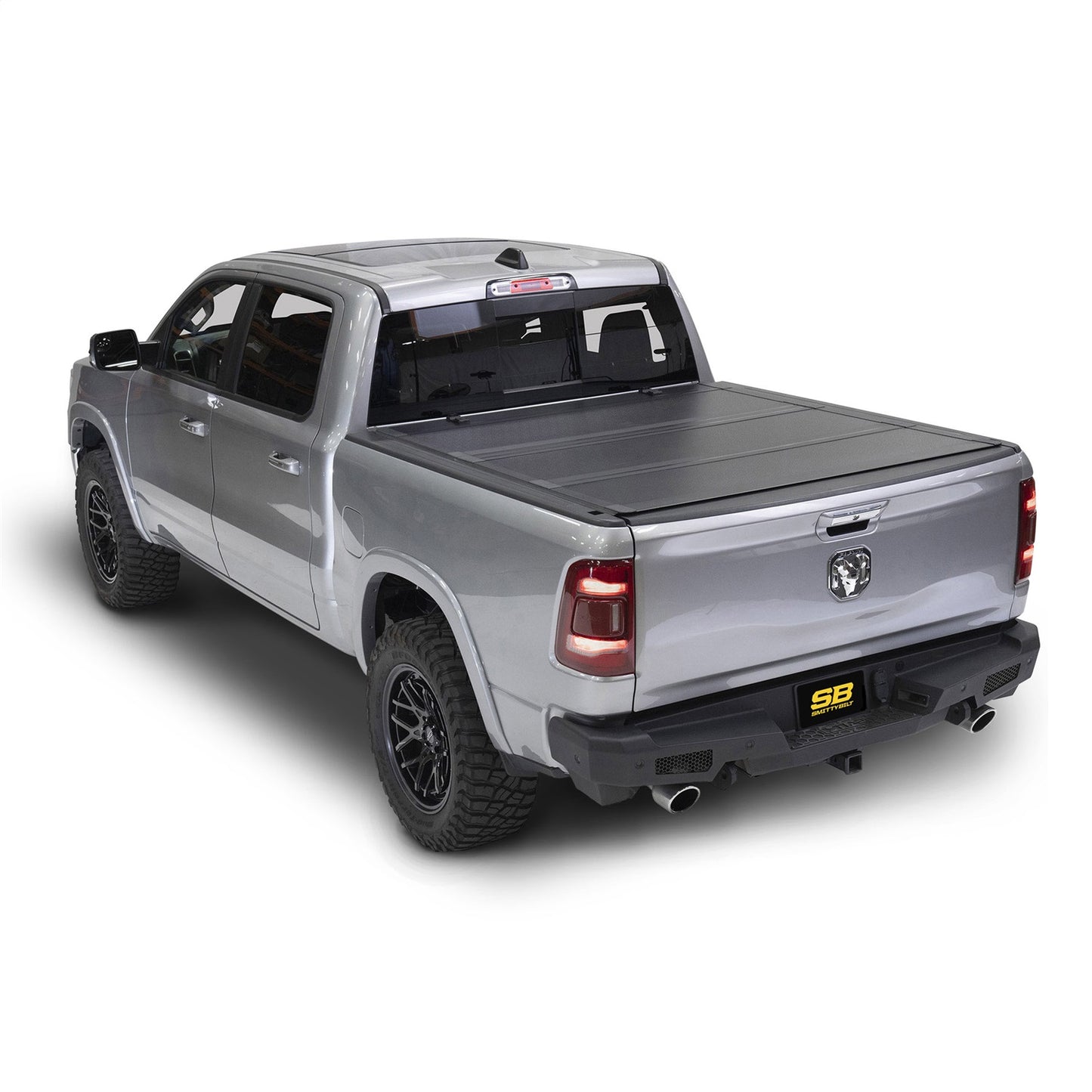 Smittybilt Bed Guard Tonneau Cover Direct Fit Black Aluminum Hard Folding Hardware Included I 2720001