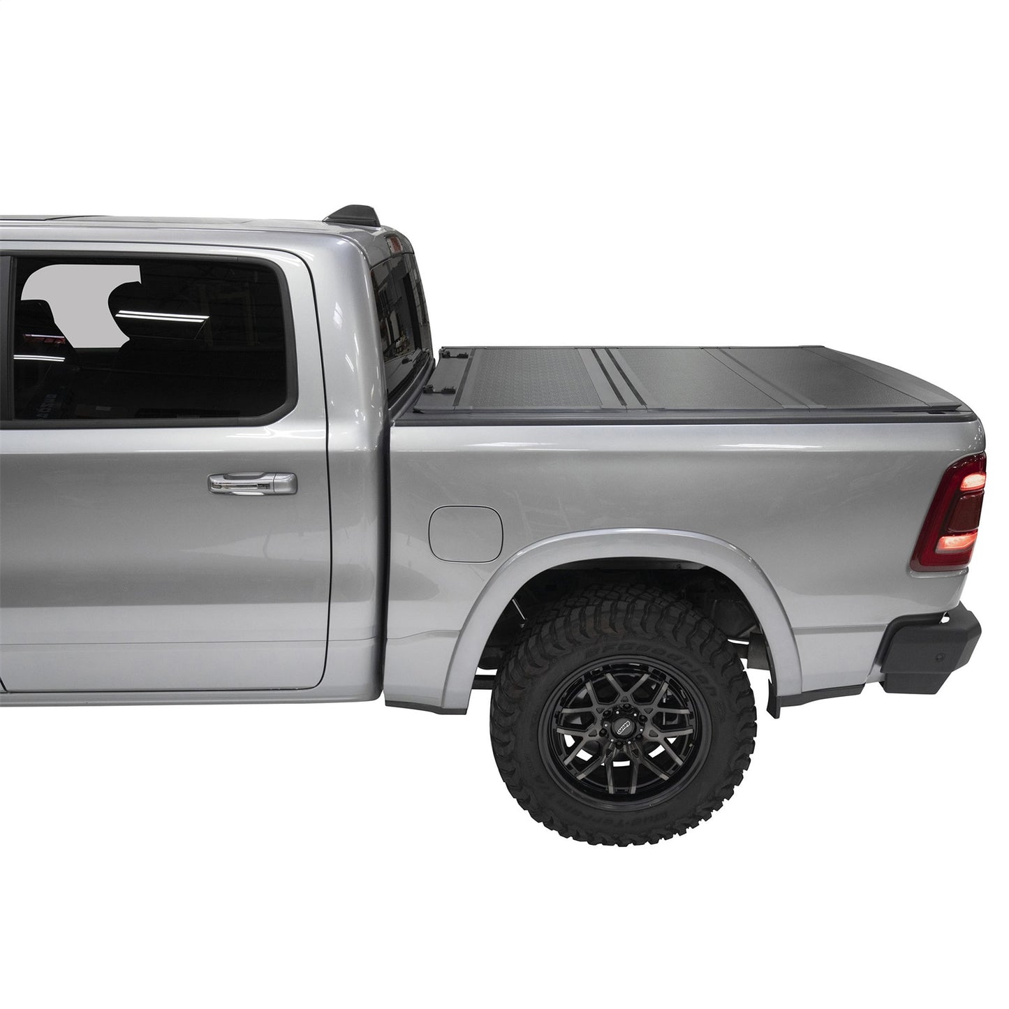 Smittybilt Bed Guard Tonneau Cover Direct Fit Black Aluminum Hard Folding Hardware Included I 2720001