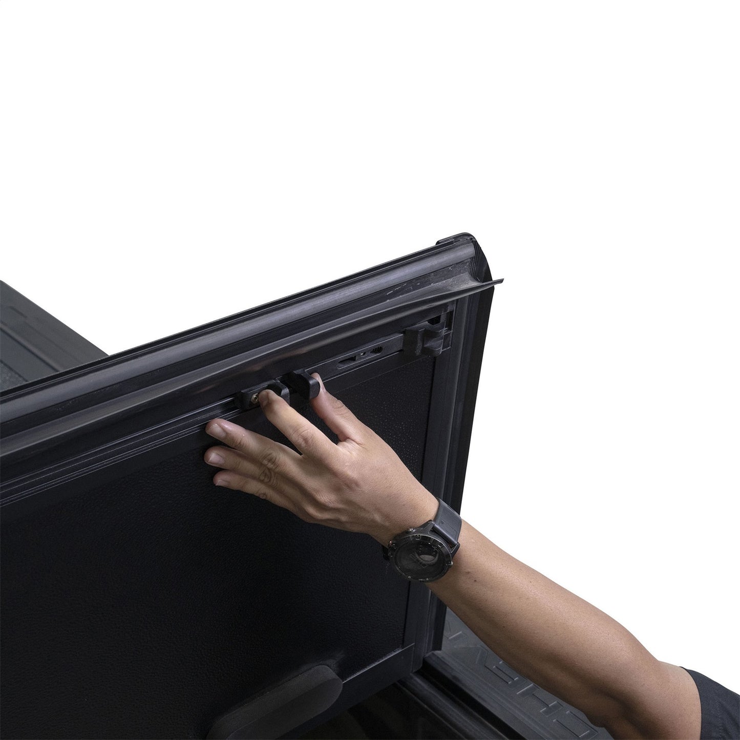 Smittybilt Bed Guard Tonneau Cover Direct Fit Black Aluminum Hard Folding Hardware Included I 2720001