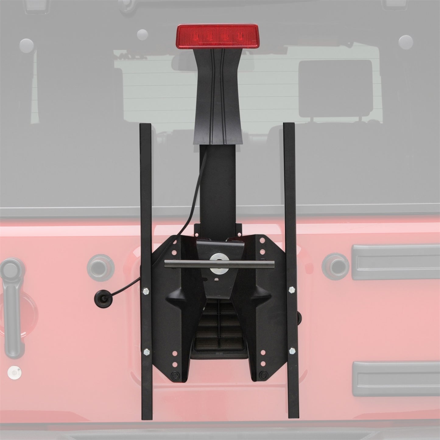Smittybilt SRC Oversized Tire Carrier Mount Textured Black Holds Up to 37 in. Tire I 2743