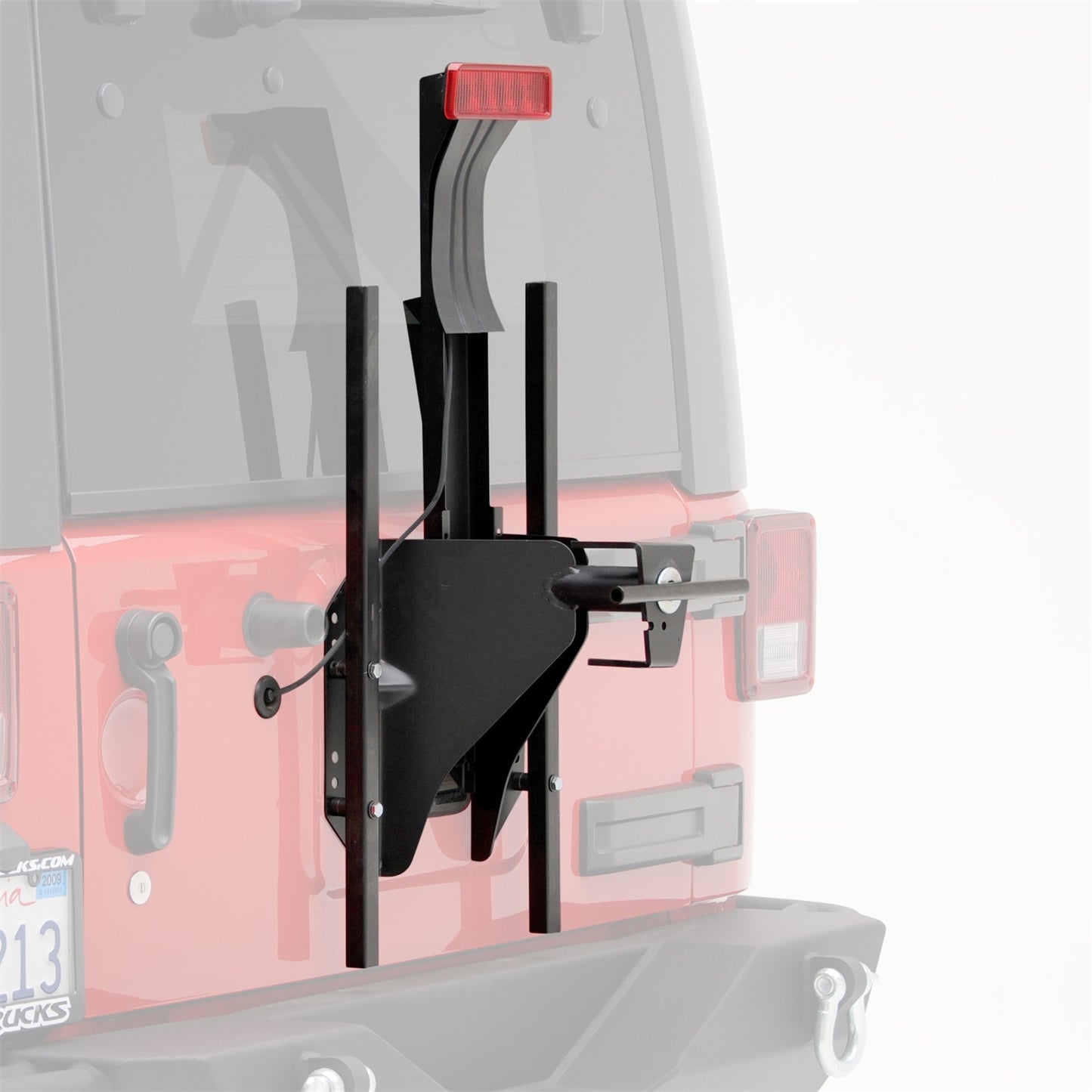 Smittybilt SRC Oversized Tire Carrier Mount Textured Black Holds Up to 37 in. Tire I 2743