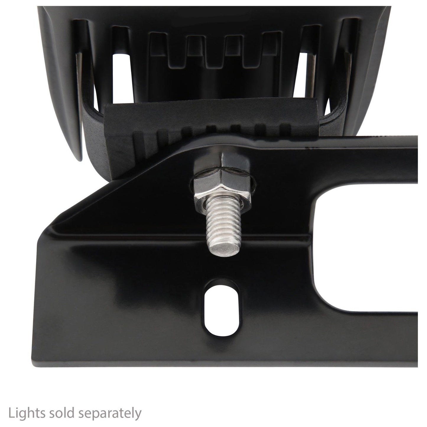 Smittybilt License Plate Light Mount Incl. Hardware 1/4 in. No Drill Installation Black I 2815