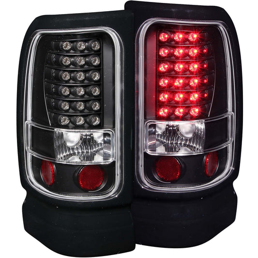Anzo USA | LED Tail Light Assembly LED Clear Lens Black Housing Pair | Fits Ram 1500 | 311073