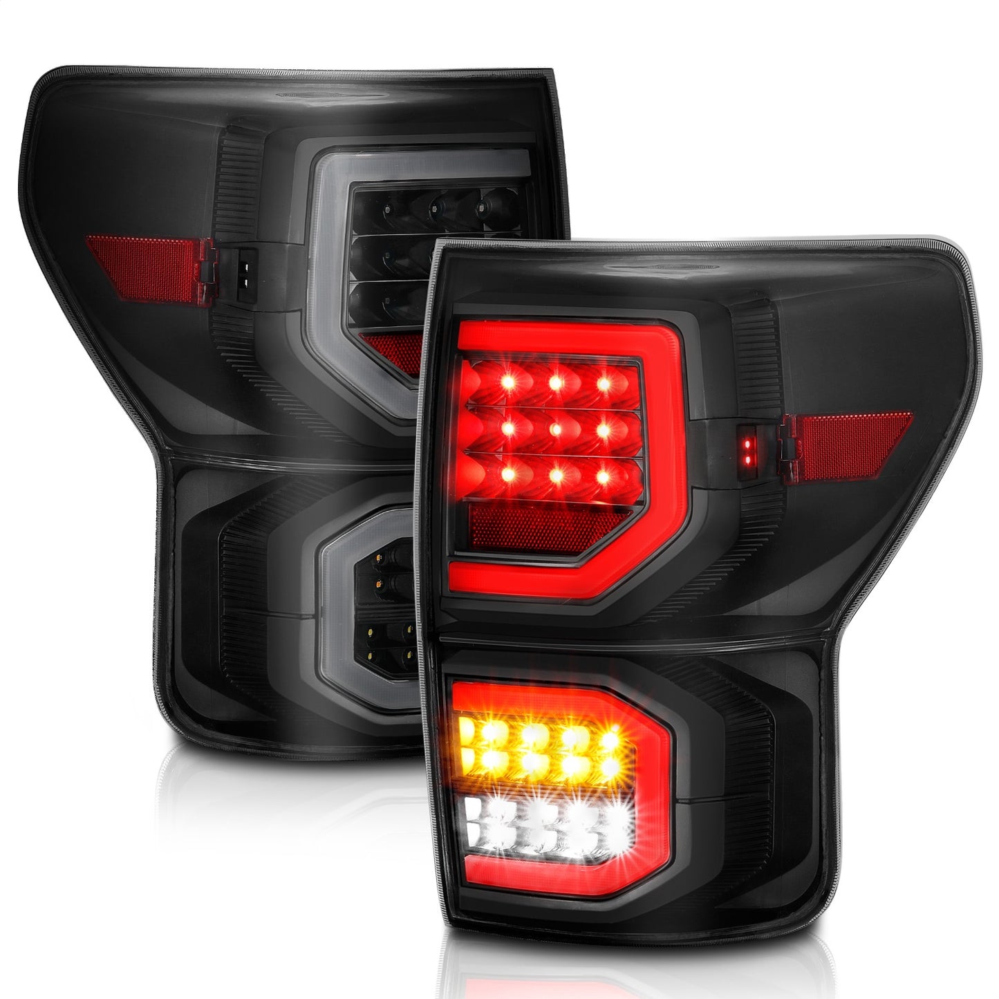 Anzo USA | LED Tail Light Assembly LED Smoke Lens Black Housing Pair | Fits Tundra | 311337