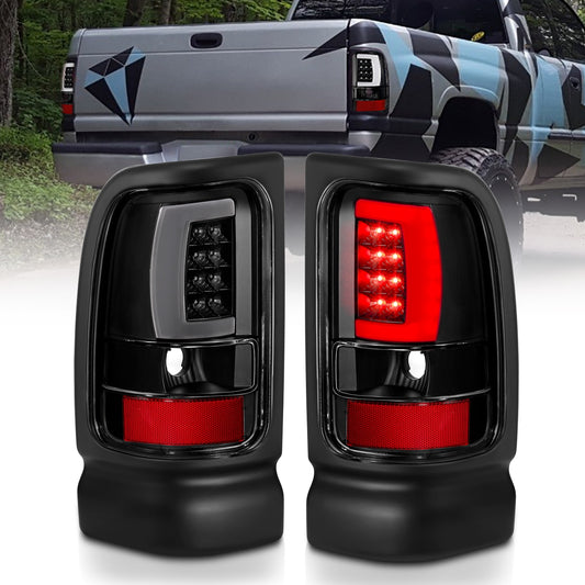 Anzo USA | LED Tail Light Assembly LED Clear Lens Black Housing Pair | Fits Ram 1500 | 311339