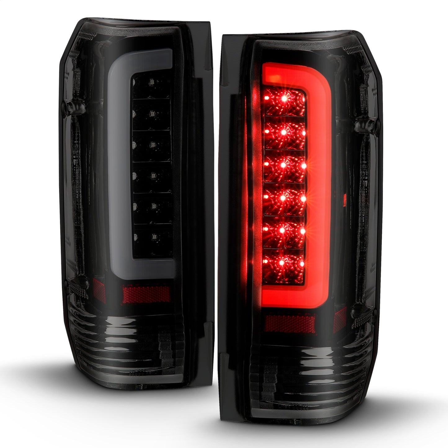 Anzo USA | LED Tail Light Assembly LED Smoke Lens Black Housing Pair | Fits F-150 | 311351