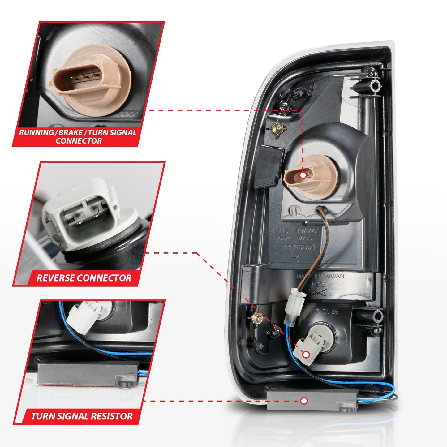 Anzo USA | LED Tail Light Assembly LED Clear Lens Black Housing Pair | Fits F-250 Super Duty | 311356