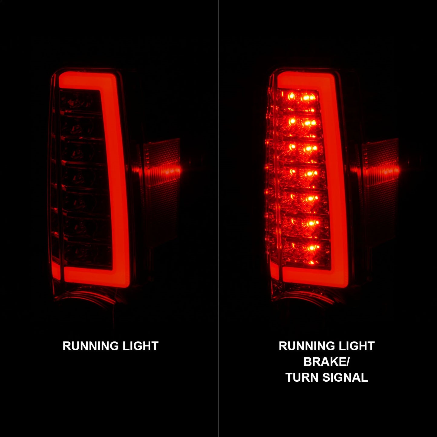 Anzo USA | LED Tail Light Assembly LED Red/Clear Lens Chrome Housing w/Light Bar Pair | Fits Colorado | 311384