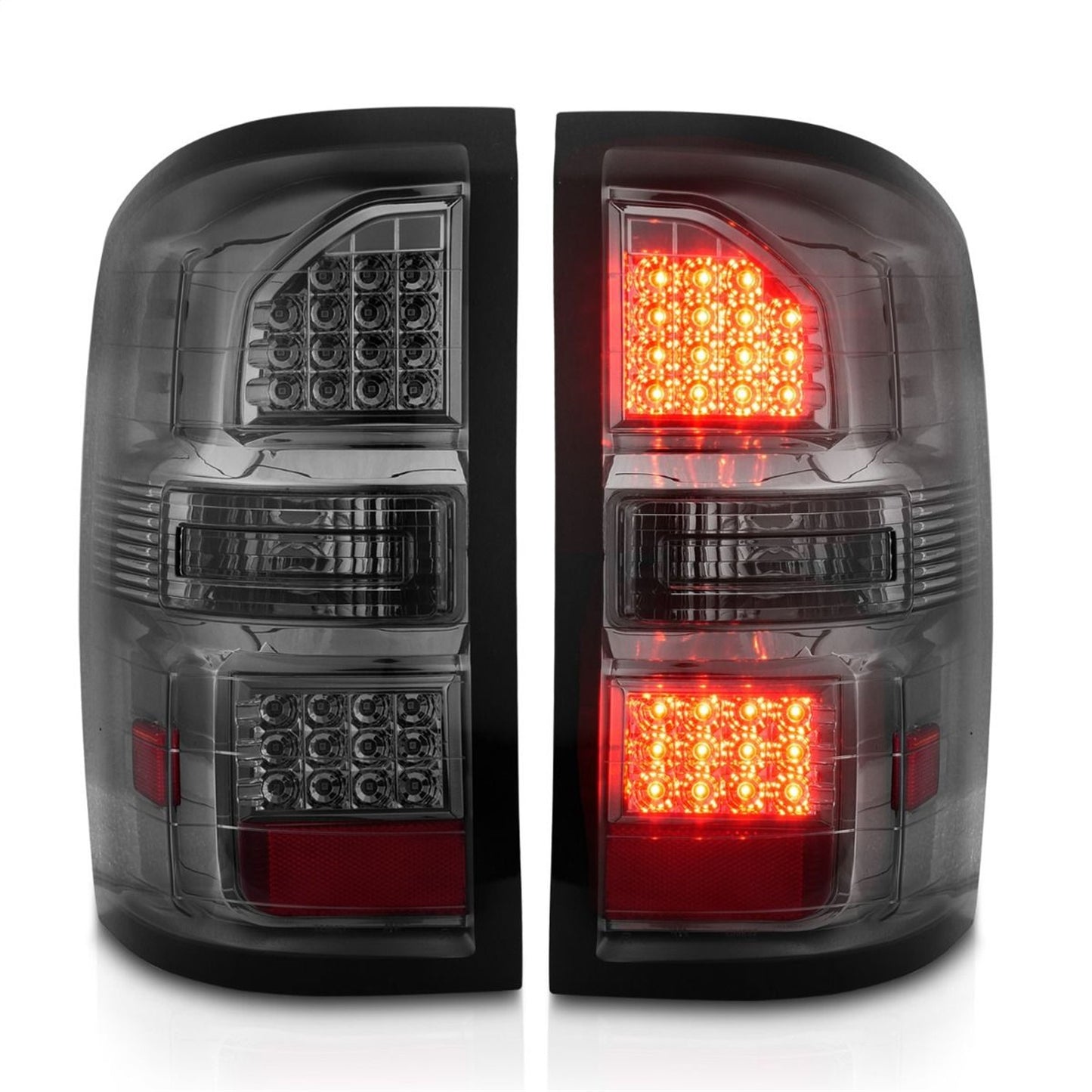 Anzo USA | LED Tail Light Assembly Smoke Lens Black Housing Pair | Fits Sierra 1500 | 311398