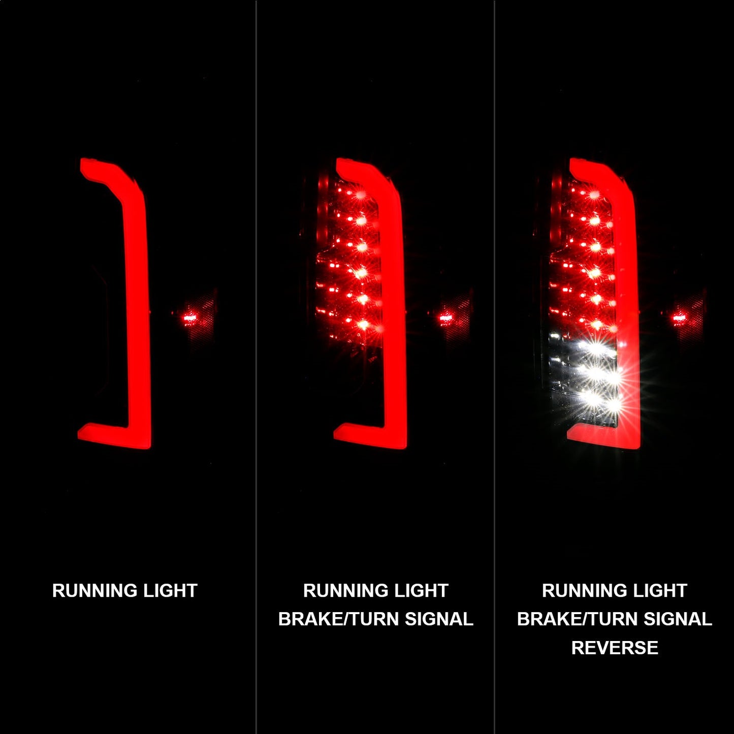 Anzo USA | LED Tail Light Assembly Full LED Clear Lens Black Housing w/Light Bar Pair | Fits Colorado | 311405