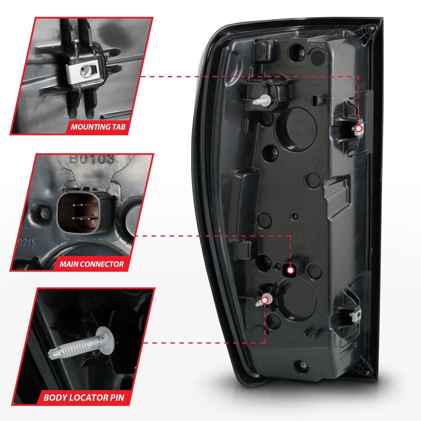 Anzo USA | LED Tail Light Assembly Full LED LED Tube Sequential Signal Black Housing Smoke Lens Pair | Fits Sierra 1500 | 311460