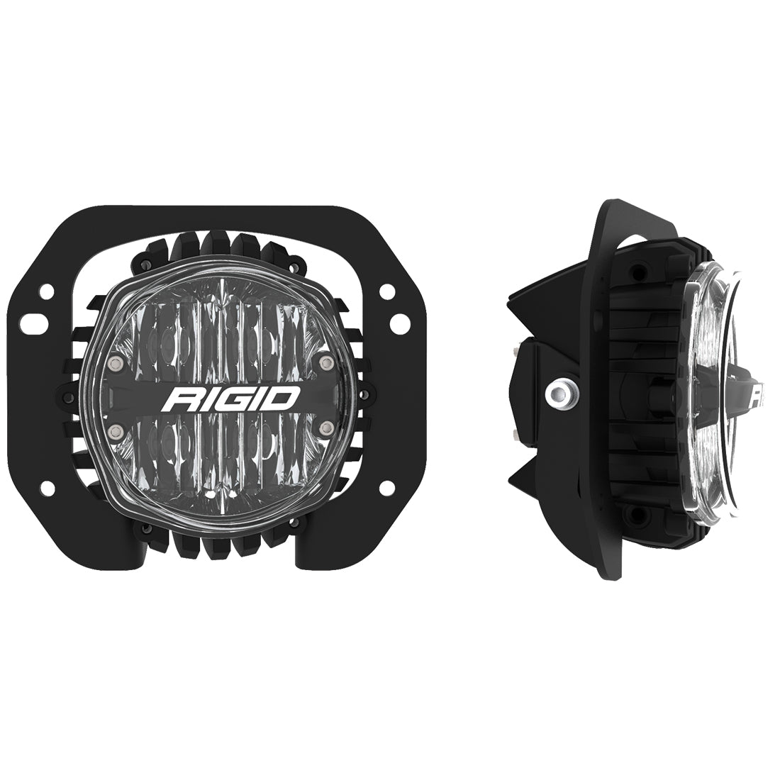 RIGID INDUSTRIES | Jeep JL/Gladiator Bumper Fog Mount Kit For 18-Present Jeep JL Rubicon/Gladiator 1 Piece Plastic With 360-Series 4.0 Inch SAE White Lights RIGID Industries | 37106
