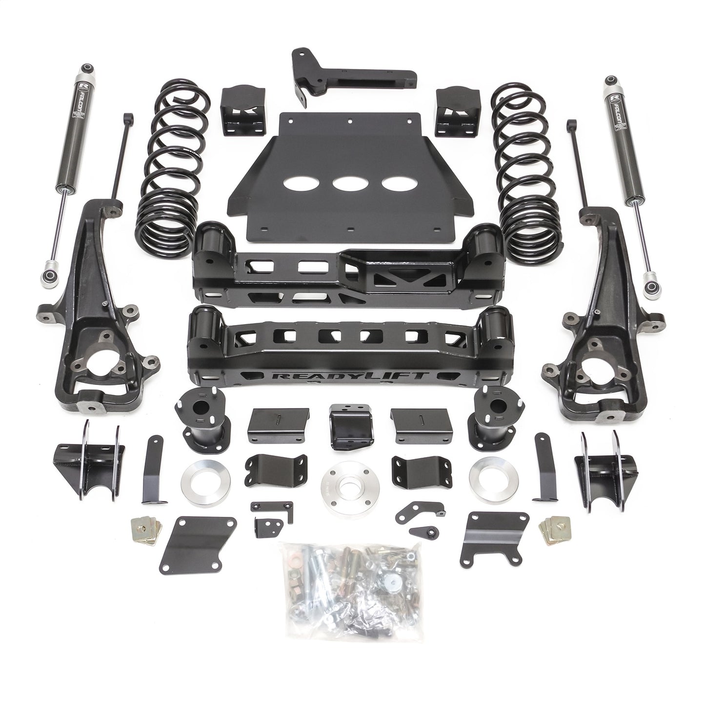 ReadyLIFT 6.0'' Without Factory Air Suspension Lift Kit and 22" Wheels Big Bore Kit W/ Falcon 1.1 Monotube Shocks (1500) 44-19610