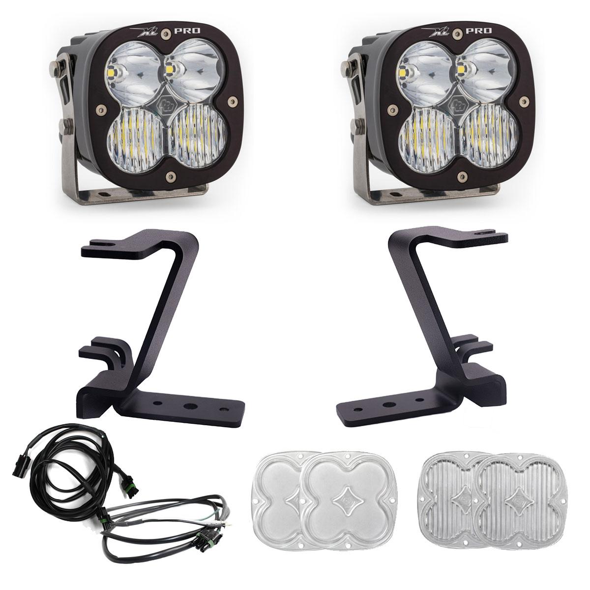 BAJA DESIGNS XL Pro A-Pillar Kit 2023-On Ford F-250/350 Super Duty Driving/Combo Clear Upfitter Wiring I 448211UP