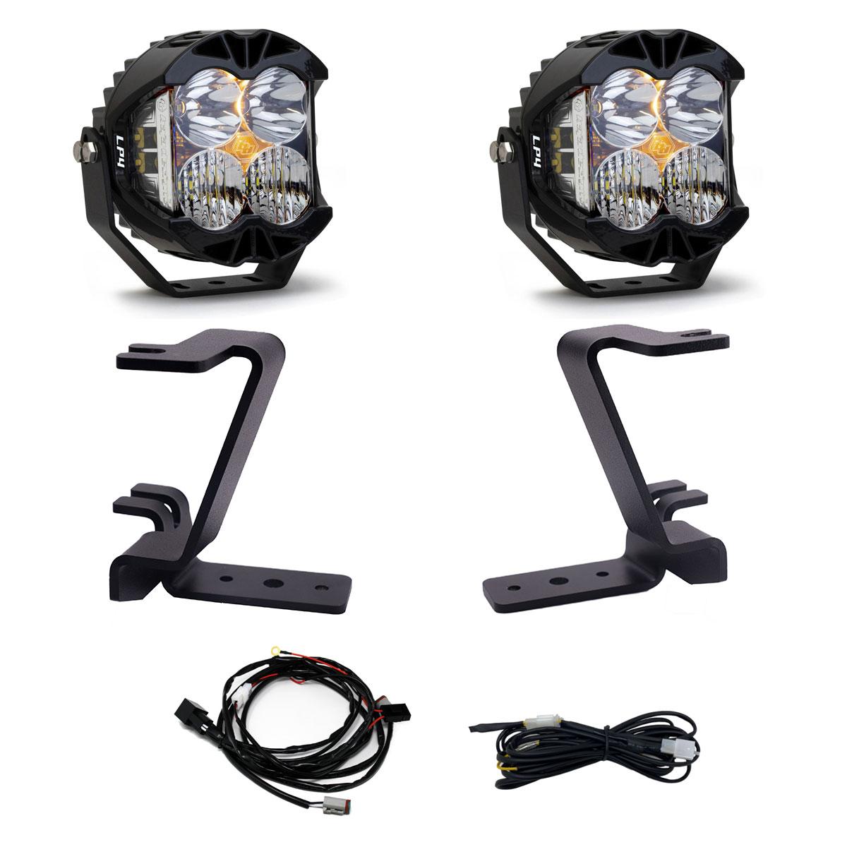 BAJA DESIGNS LP4 A-Pillar Kit 2023-On Ford F-250/350 Super Duty Driving/Combo Clear Upfitter Wiring I 448213UP