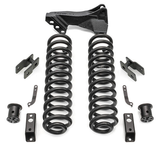 ReadyLIFT 2.5'' Coil Spring Front Lift Kit with Front and Rear Shock Extensions and Front Track Bar Bracket (F250/F350/F450 Diesel ) 46-20252