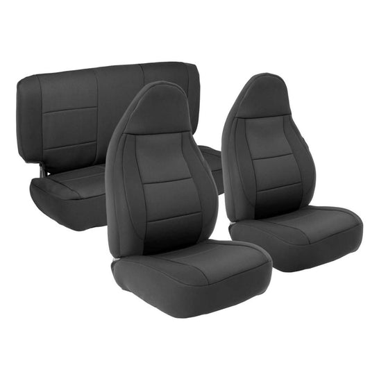 Smittybilt Neoprene Seat Cover Black/Black Front/Rear I 471201