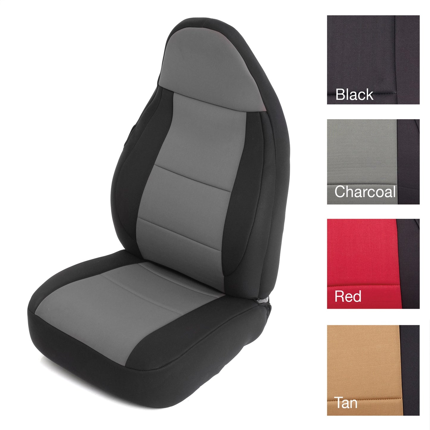 Smittybilt Neoprene Seat Cover Black/Charcoal Front/Rear I 471222