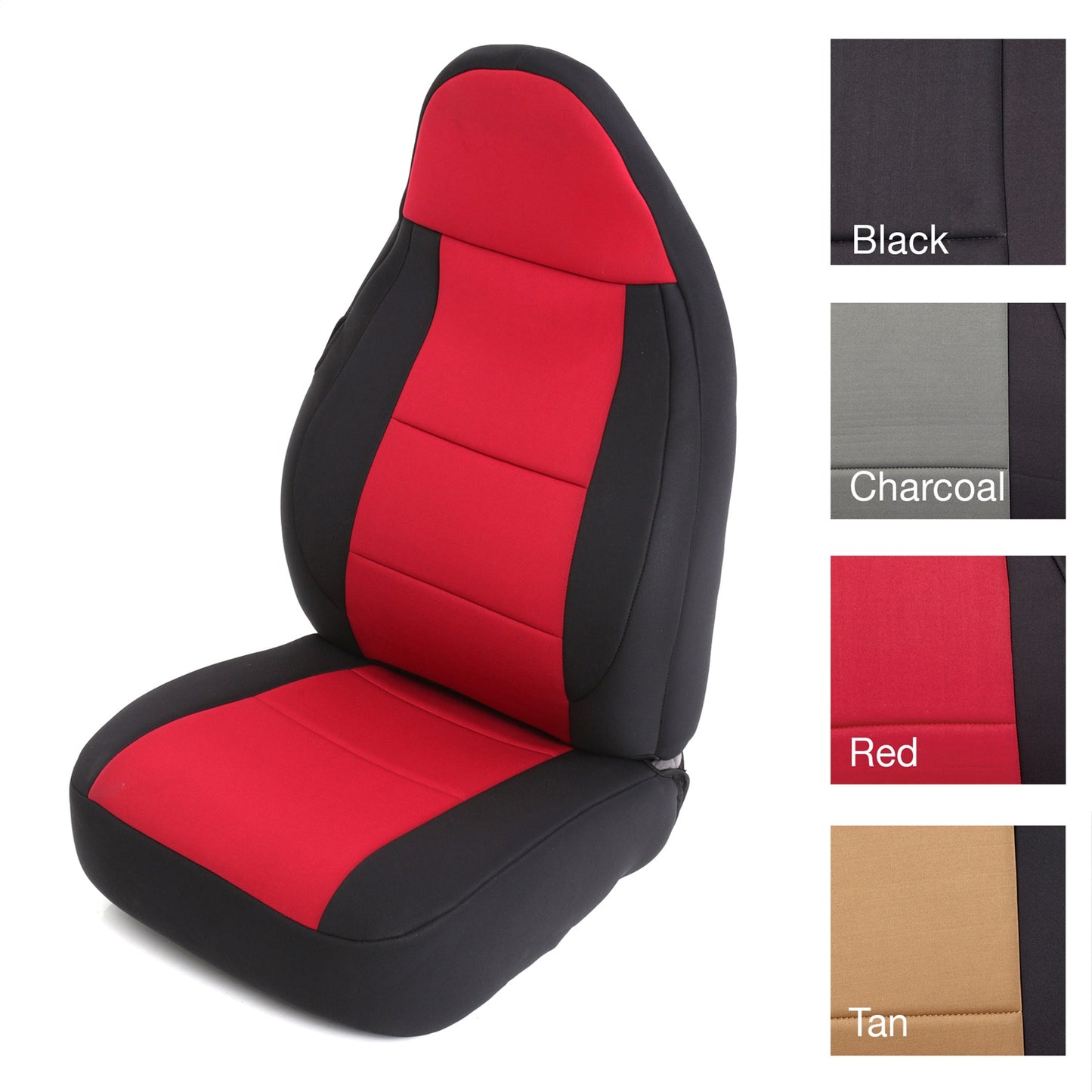 Smittybilt Neoprene Seat Cover Black/Red Front/Rear I 471230