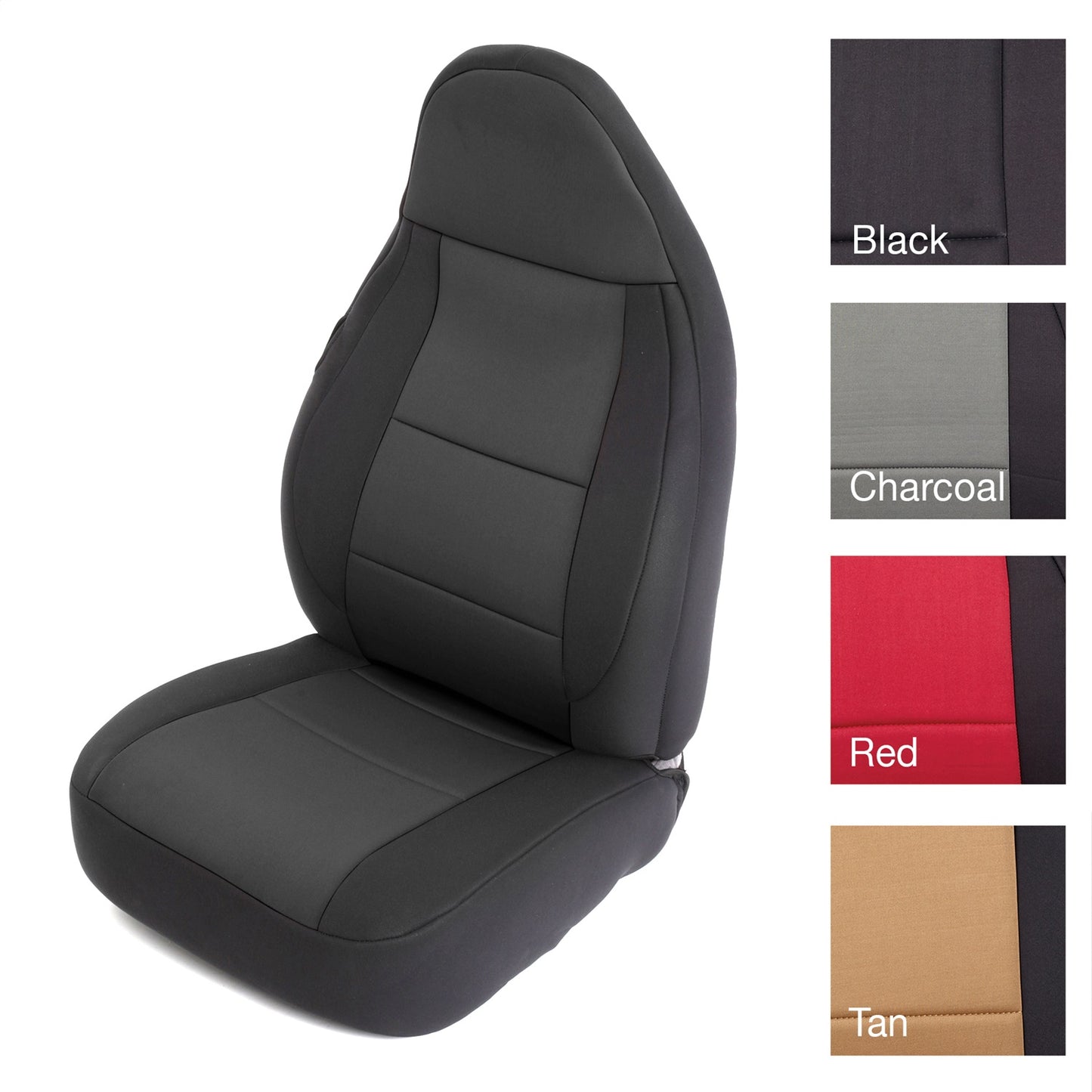 Smittybilt Neoprene Seat Cover Black/Black Front/Rear I 471301