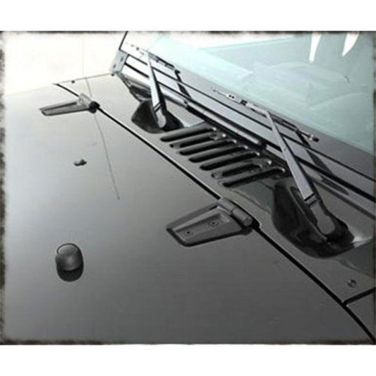 Smittybilt Hood Kit Incl. Hood Hinges Footman Loop Collars Black No Drilling Installation I 7680