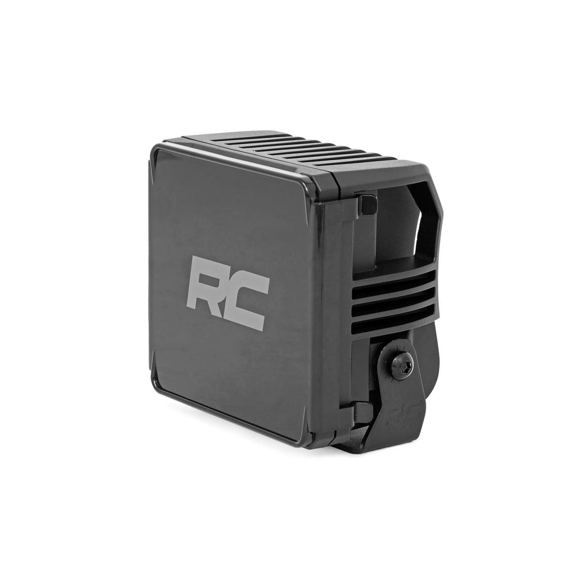 ROUGH COUNTRY 4 Inch Chrome Series LED Light Pods | Square | White DRL | Pair | 70905DRL