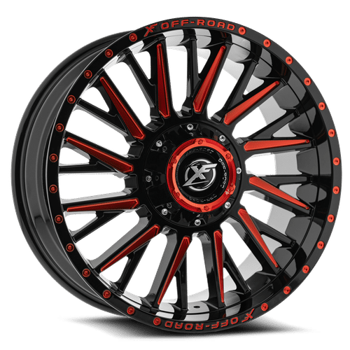 XF OFFROAD XF-226 GLOSS BLACK RED MILLED