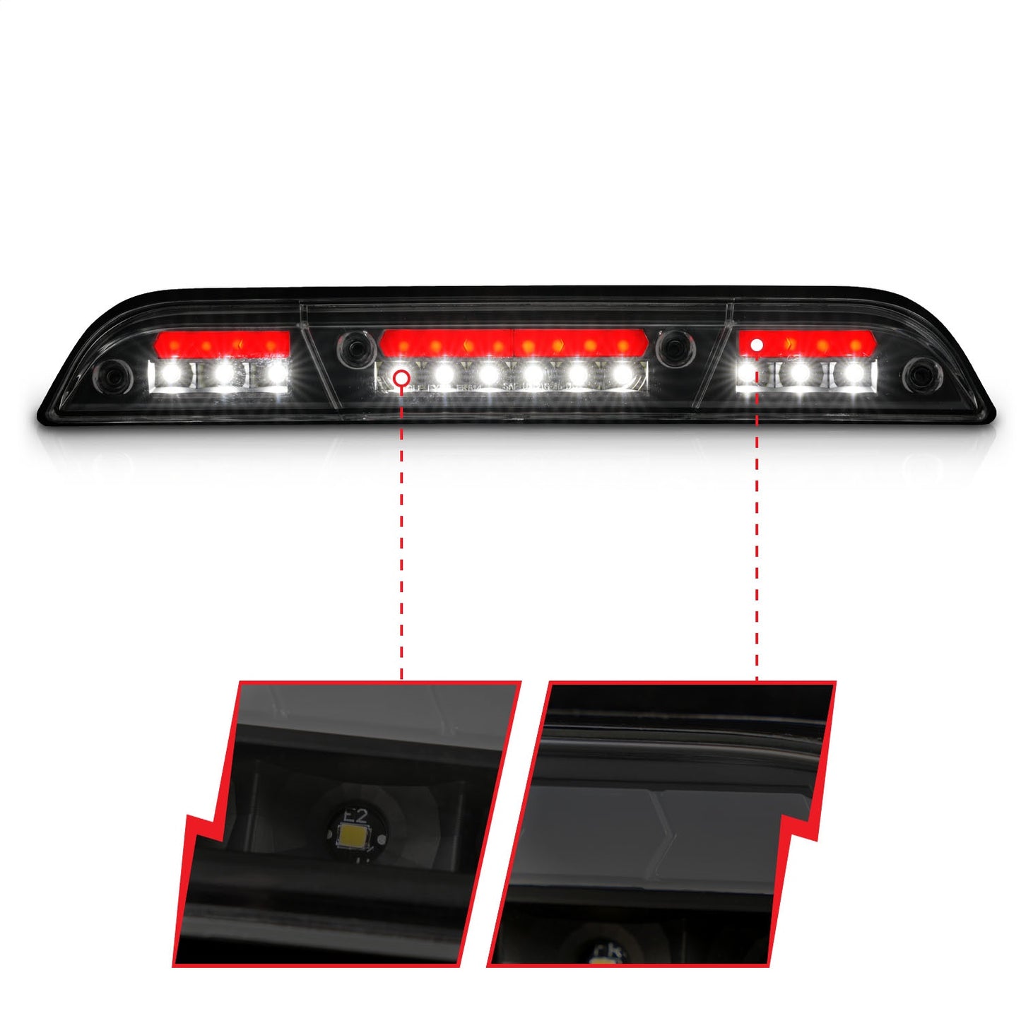Anzo USA | Third Brake Light Assembly LED Smoke Lens Black Housing | Fits F-150 | 531112