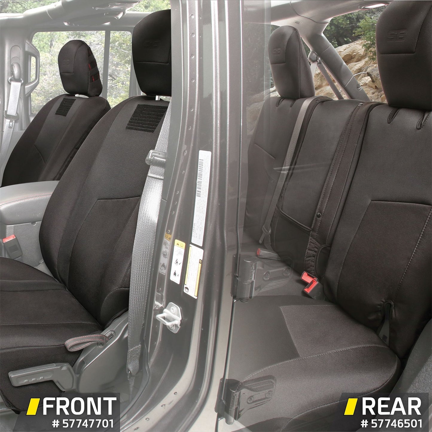 Smittybilt GEAR Seat Cover Black Rear I 57746501