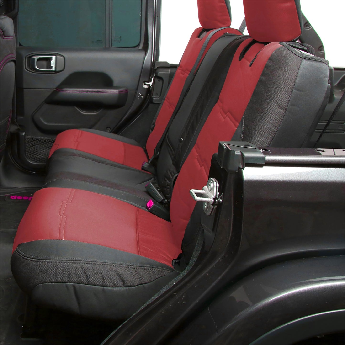 Smittybilt Neoprene Seat Cover Red/Black Front/Rear Gen 2 Kit I 578130