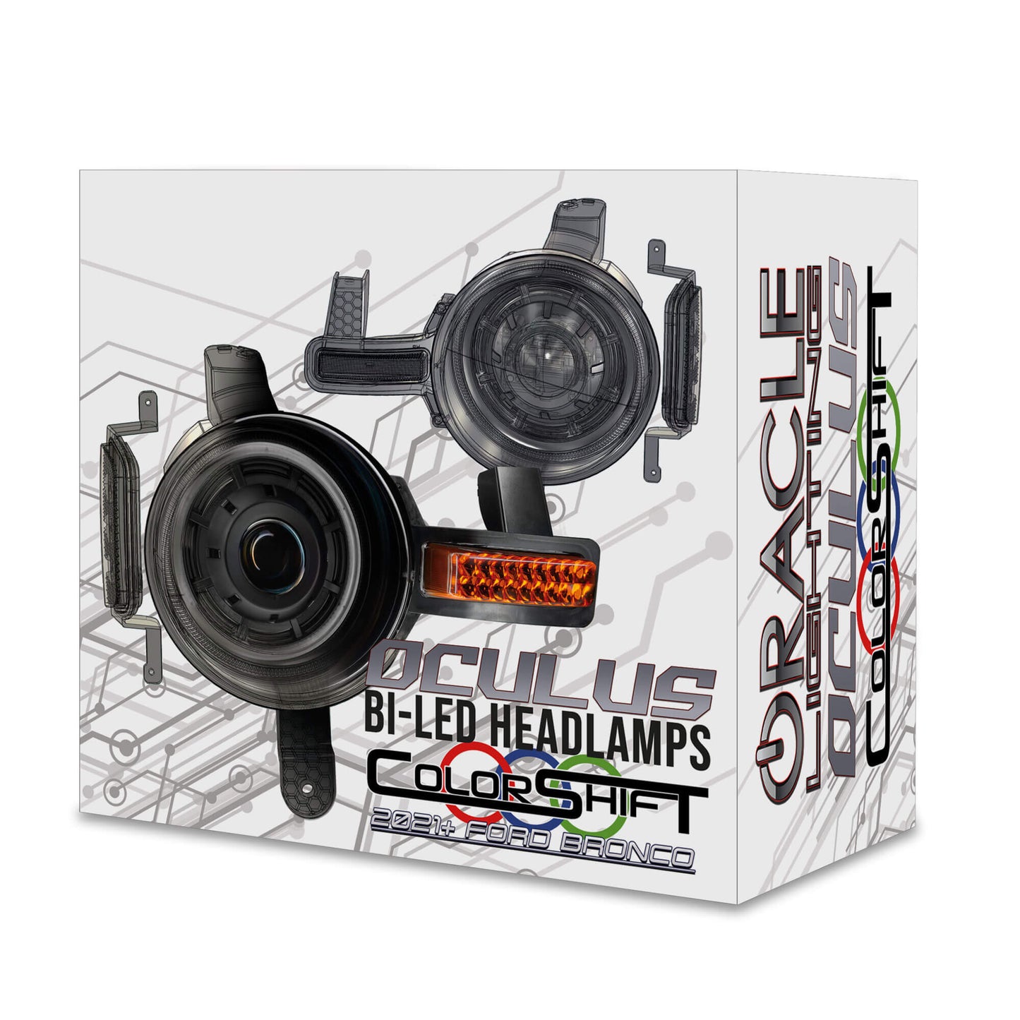 ORACLE LIGHTING OCULUS™ COLORSHIFT® BI-LED PROJECTOR HEADLIGHTS FOR 2021+ FORD BRONCO 5886-BC2