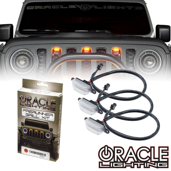 ORACLE Lighting Universal Pre-Runner Style LED Grill Light Kit (New Style)  Amber w/Tinted Lens