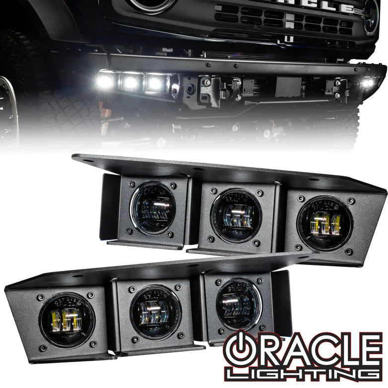 ORACLE Triple LED Fog Light Kit  (2021-C Ford Bronco) **SELECT COLOR**