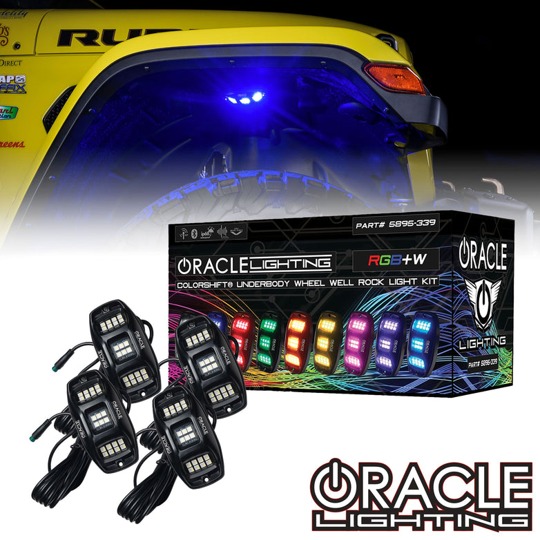 ORACLE Lighting ColorSHIFT RGB+W Underbody Wheel Well Rock Light Kit (4 PCS) 5895-339