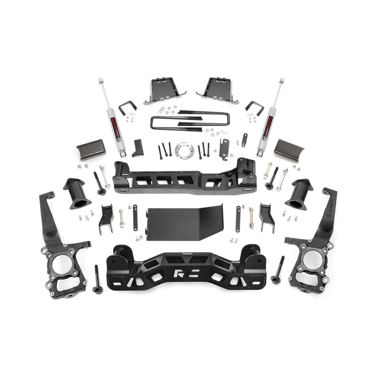 Rough Country Strut Spacers w/N3 Rear Shocks 6 Inch Lift Kit I 57530_A
