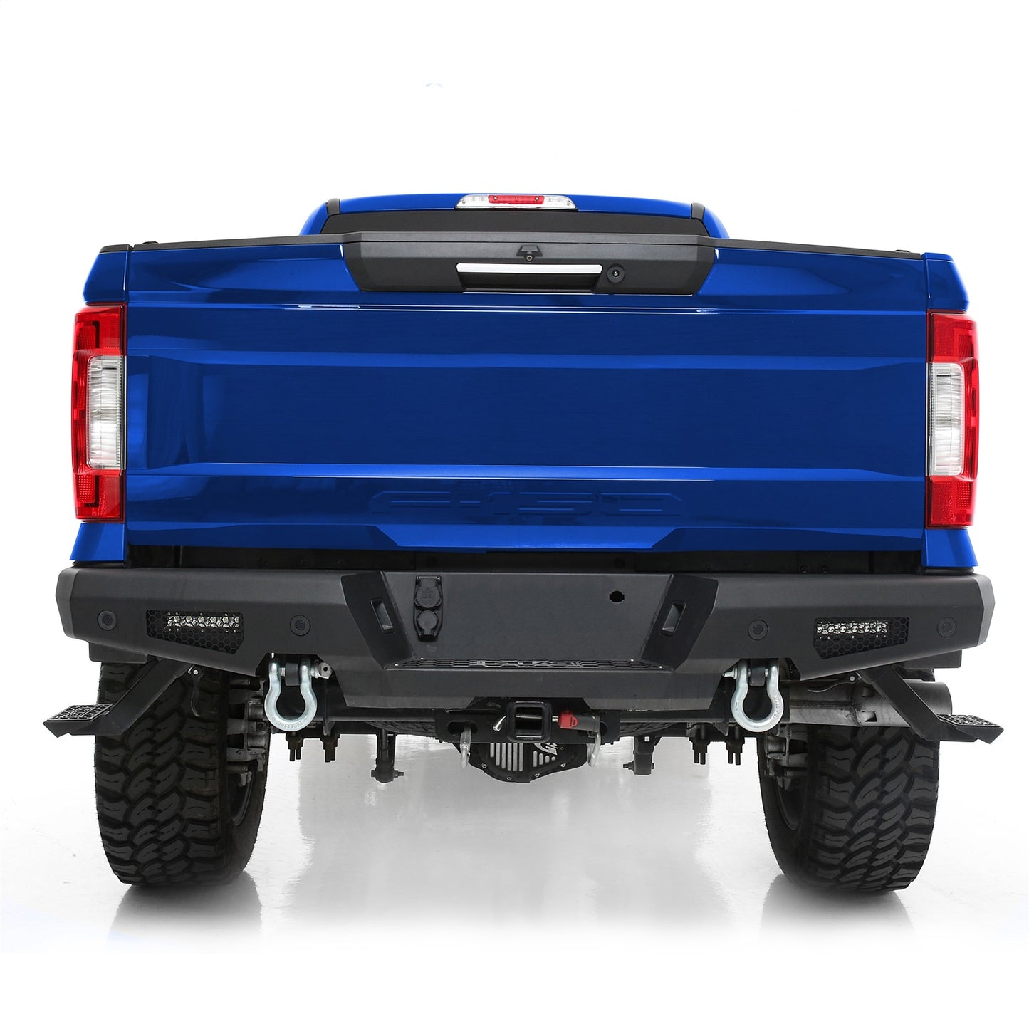 Smittybilt M1A2 Rear Bumper Incl. 2-6 in. Light Bars/Adjustable Steps I 614933